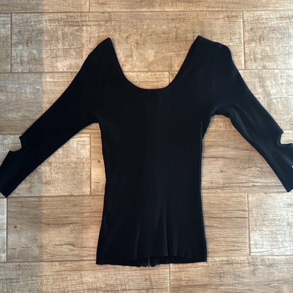 Guess Black Ribbed  zipper Knit sweater - Picture 4 of 4